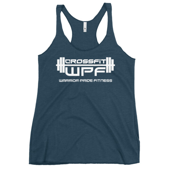 Ladies Racerback Tank White WPF Logo - Image 7