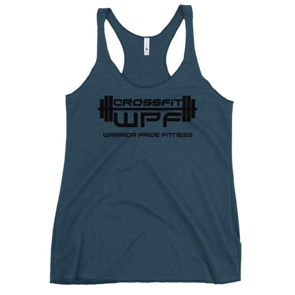 Ladies Racerback Tank Black WPF Logo - Image 3