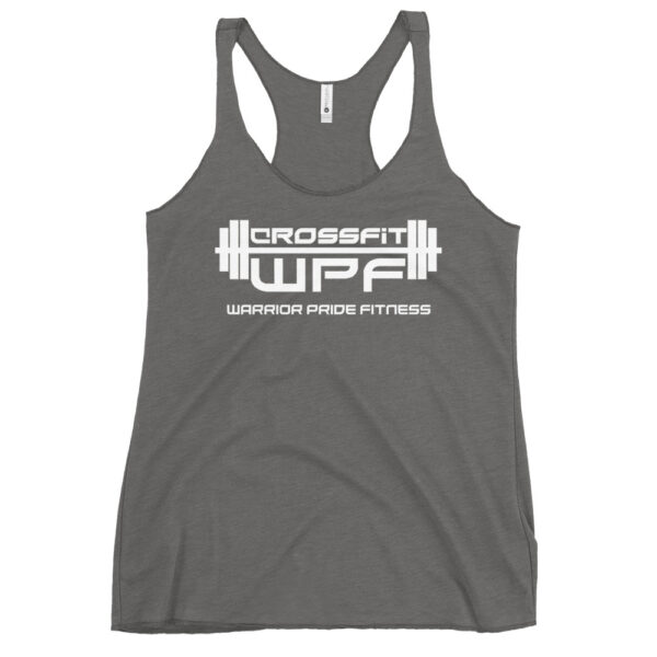 Ladies Racerback Tank White WPF Logo - Image 17