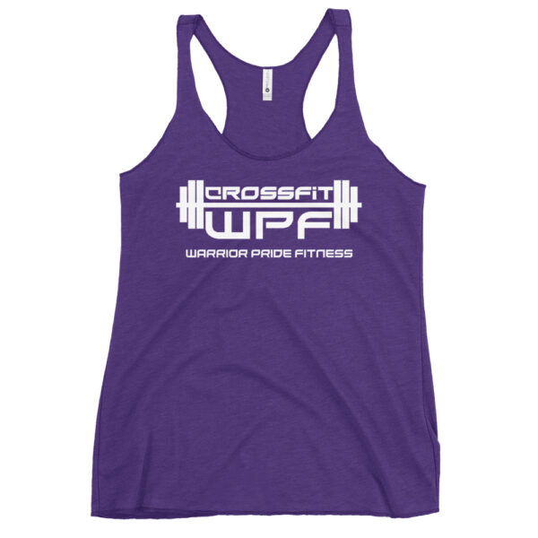 Ladies Racerback Tank White WPF Logo - Image 9