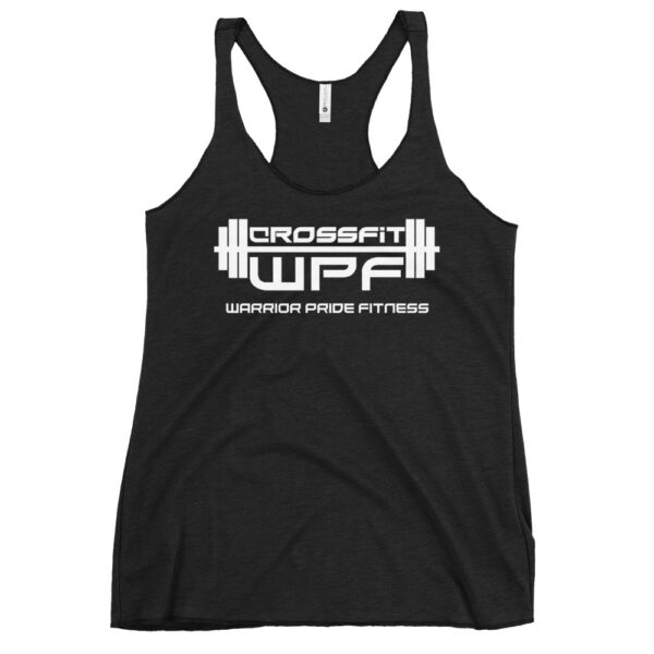 Ladies Racerback Tank White WPF Logo