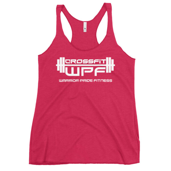 Ladies Racerback Tank White WPF Logo - Image 13