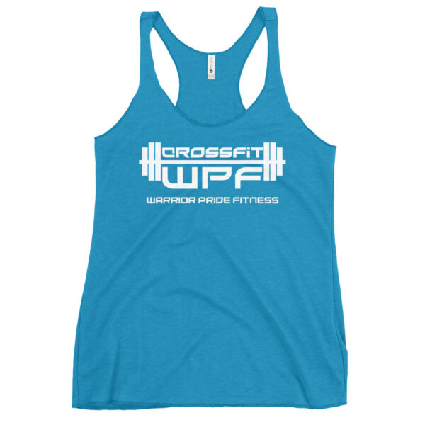 Ladies Racerback Tank White WPF Logo - Image 19